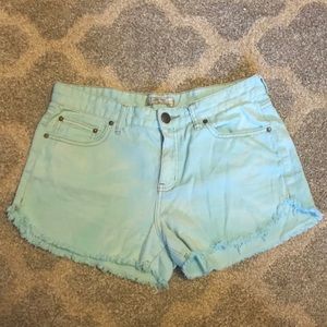 Free People light blue denim shorts size 28